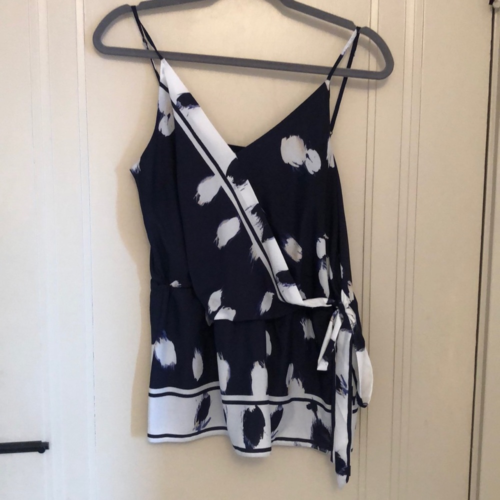 Banana Republic Ink Blot Wrap Blouse